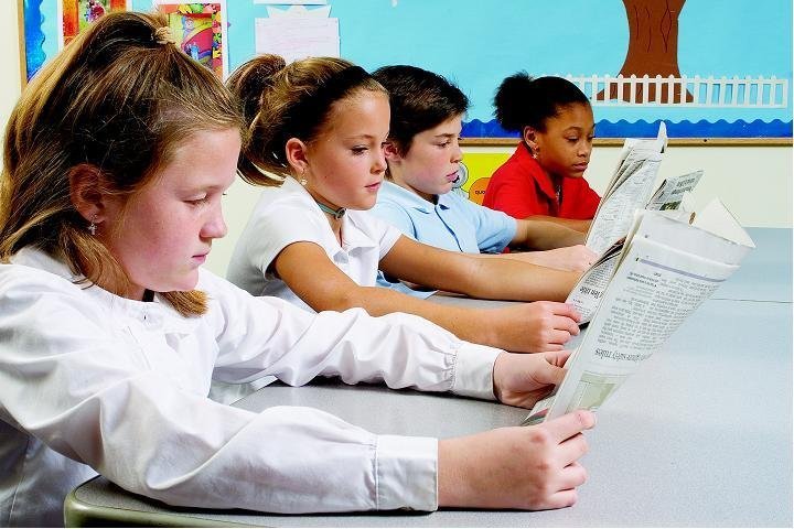 Getting children into the habit of reading newspapers