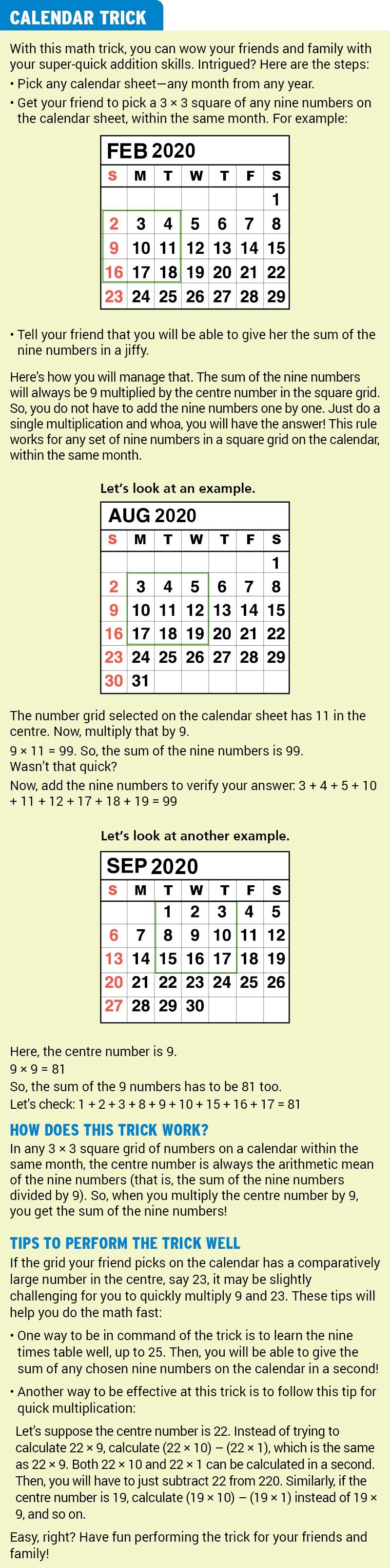 Mathemagic At Home VII