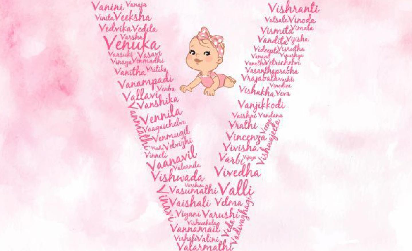 Select your baby girl's name from our list of baby names starting with V