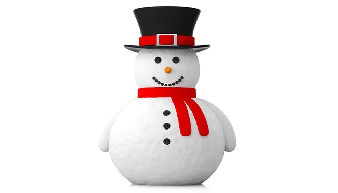 Make a Christmas snowman indoors