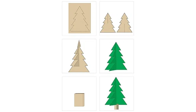 Making handmade Christmas tree