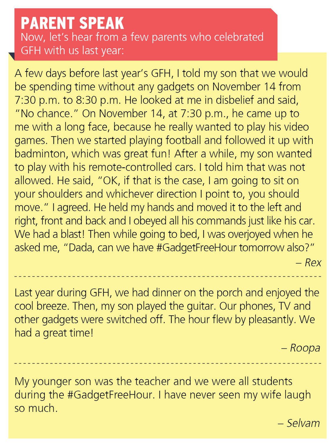 Please Join Us To Celebrate #GadgetFreeHour 2020