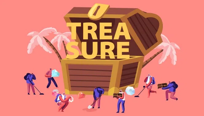 Play treasure hunt game with kids on children's day