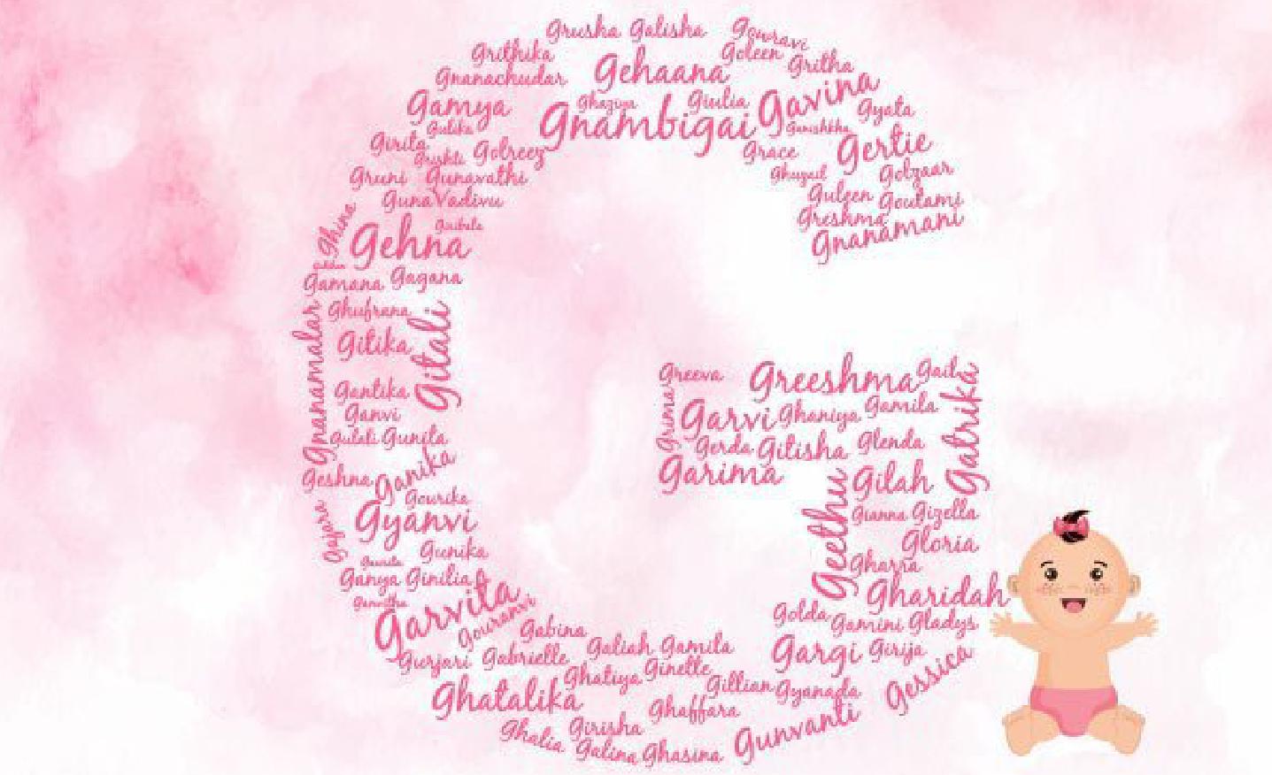 Here is a mix of traditional and modern baby girl names starting with G