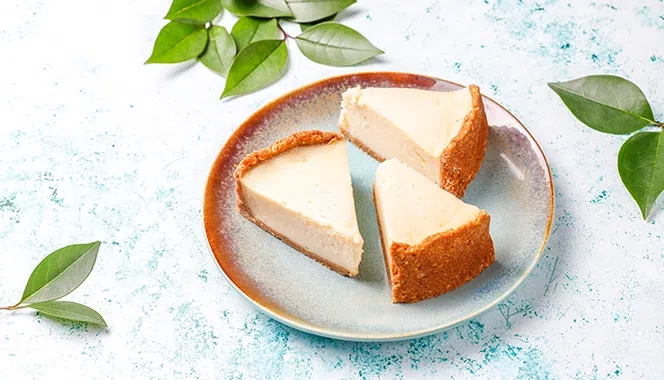 Kheer and custard Indian cheesecake