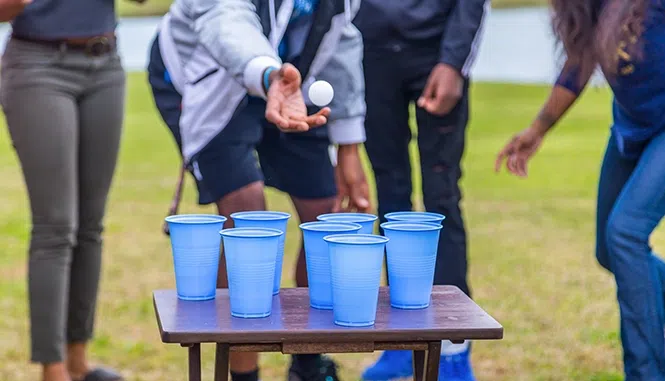 Jingle bell toss game