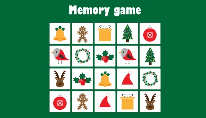 Christmas memory game