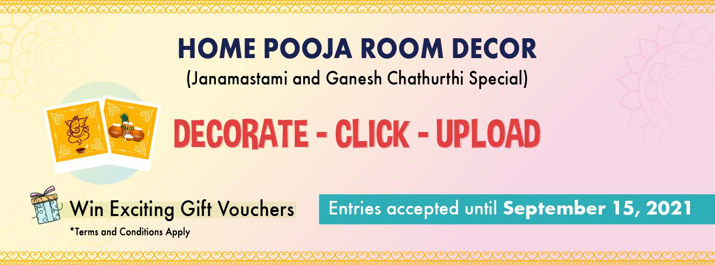 Contest Alert - HOME POOJA ROOM DECOR | Aug-Sept 2021